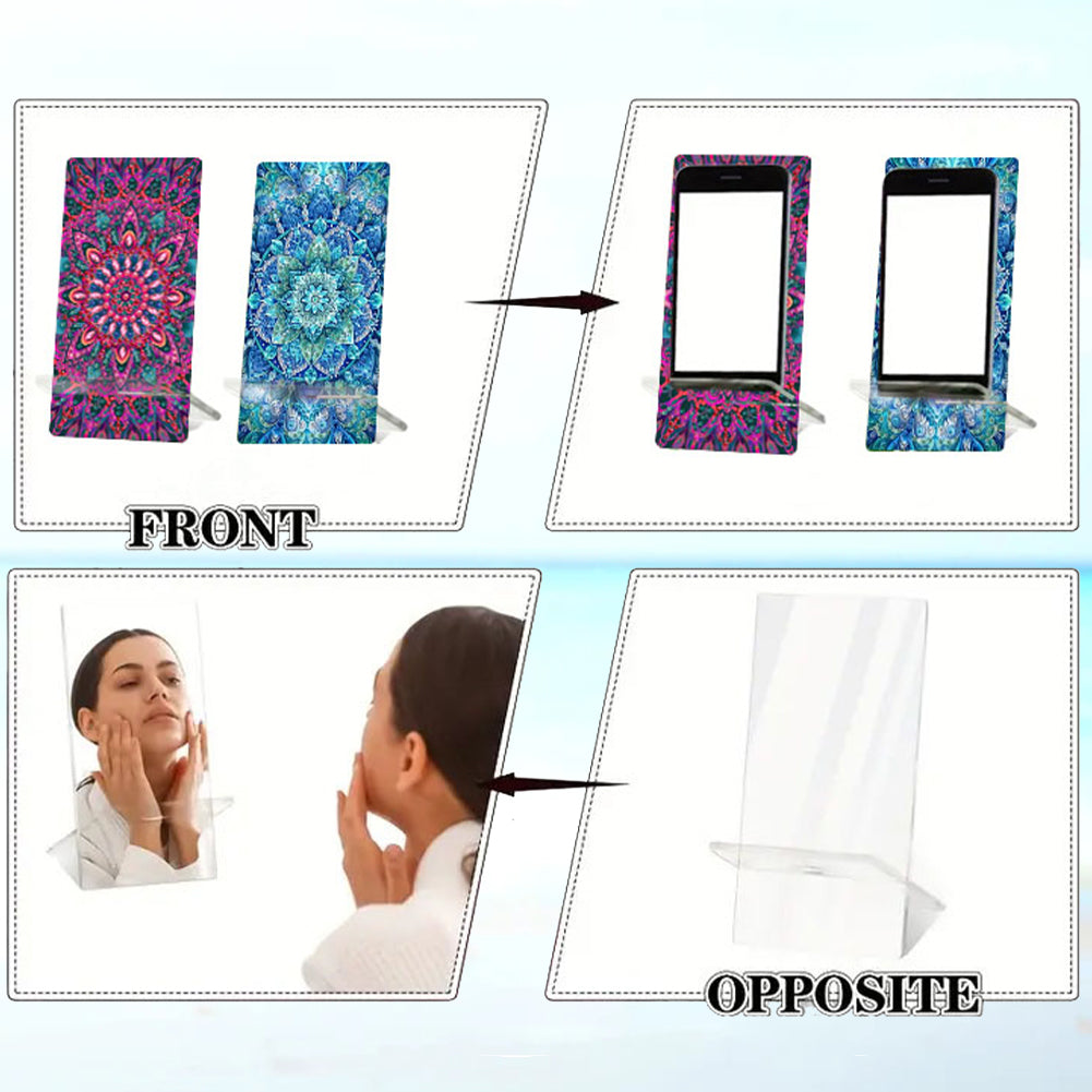 2Pcs Acrylic DIY Animals Diamond Painting Phone Holder Diamond Art Phone Bracket