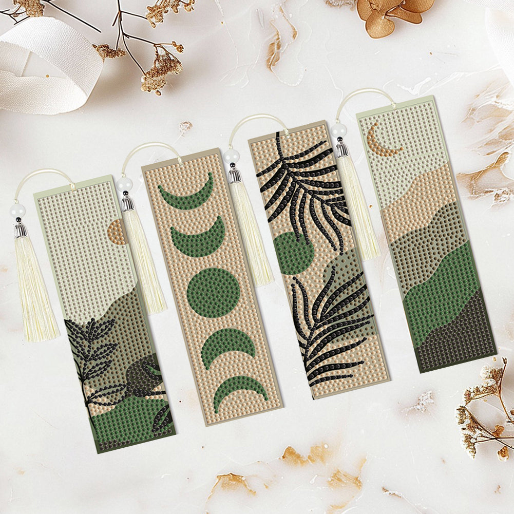 3Pcs Animal Themed DIY Diamond Painting Art Bookmarks Irregular Shaped Diamonds