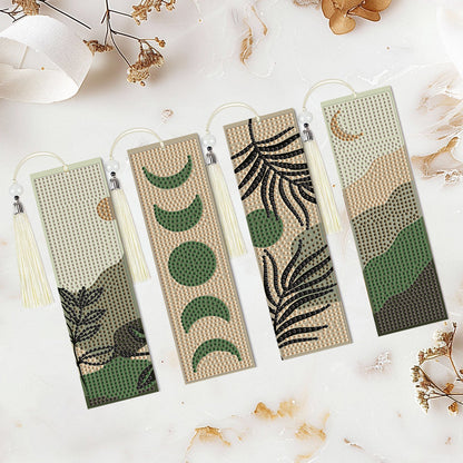 3Pcs Animal Themed DIY Diamond Painting Art Bookmarks Irregular Shaped Diamonds