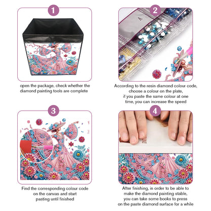 DIY Diamond Painting Storage Box Canvas Organizer Box Diamond Painting Kit