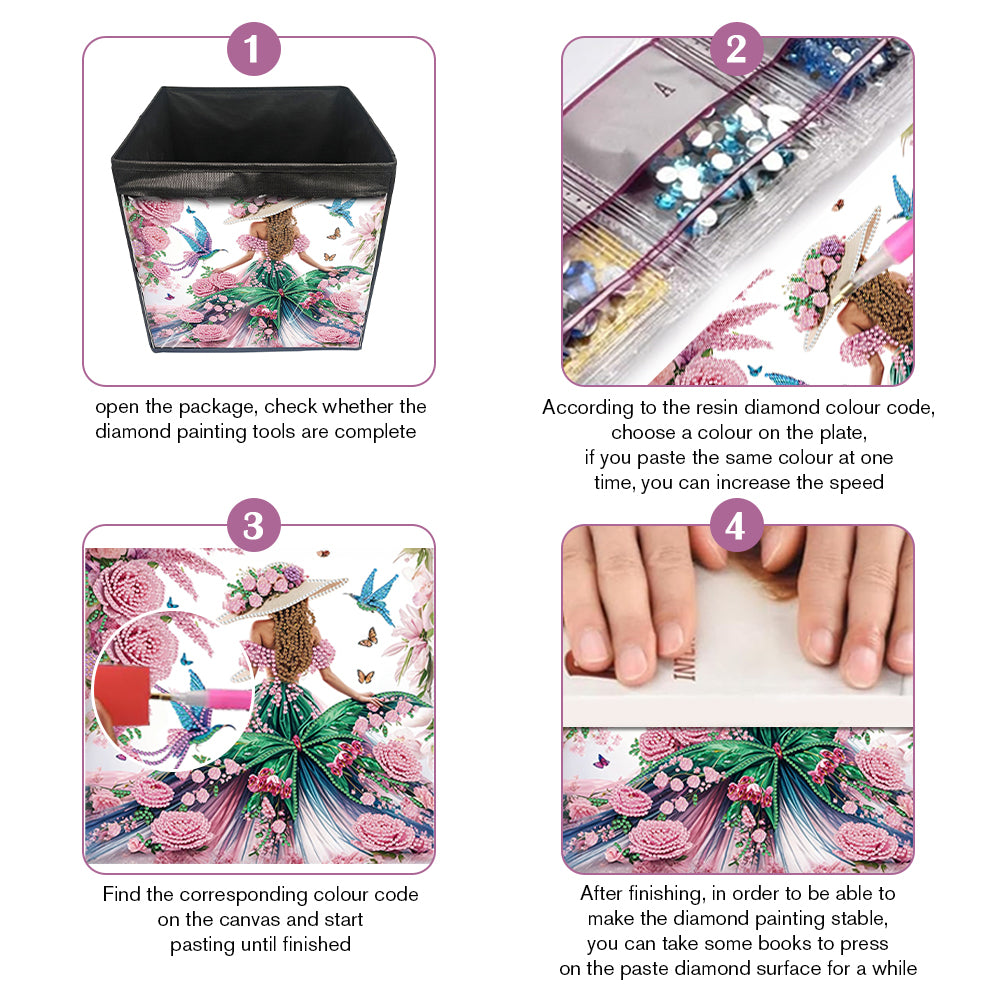 DIY Diamond Painting Storage Box Canvas Organizer Box Diamond Painting Kit