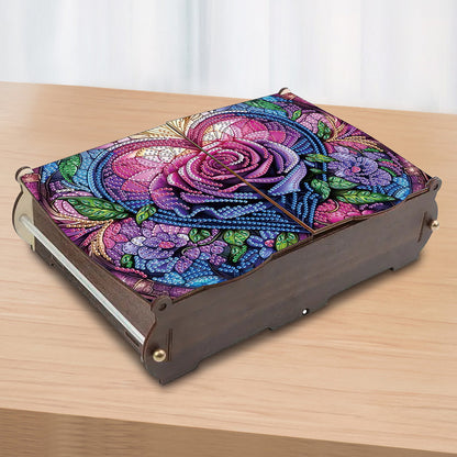 Diamond Painting Storage Box DIY 5D Diamond Painting Jewelry Box for Women Girls
