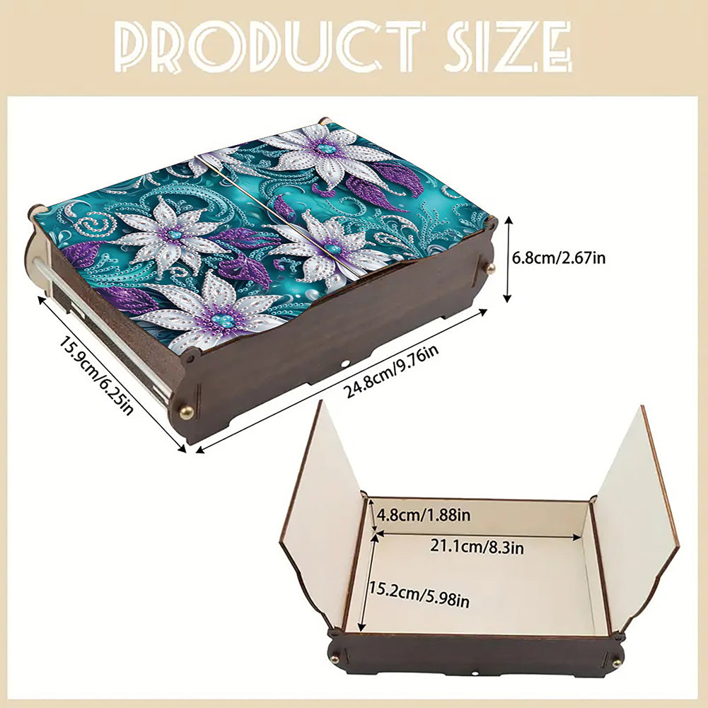 Diamond Painting Storage Box DIY 5D Diamond Painting Jewelry Box for Women Girls