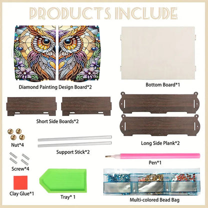 Diamond Painting Storage Box DIY 5D Diamond Painting Jewelry Box for Women Girls