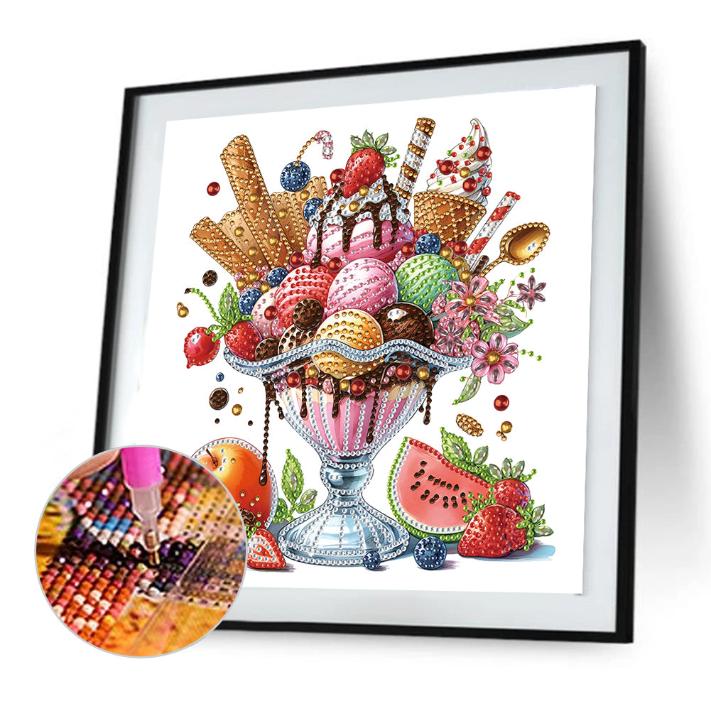 Ice Cream Dessert - Special Shaped Drill Diamond Painting 30*30CM