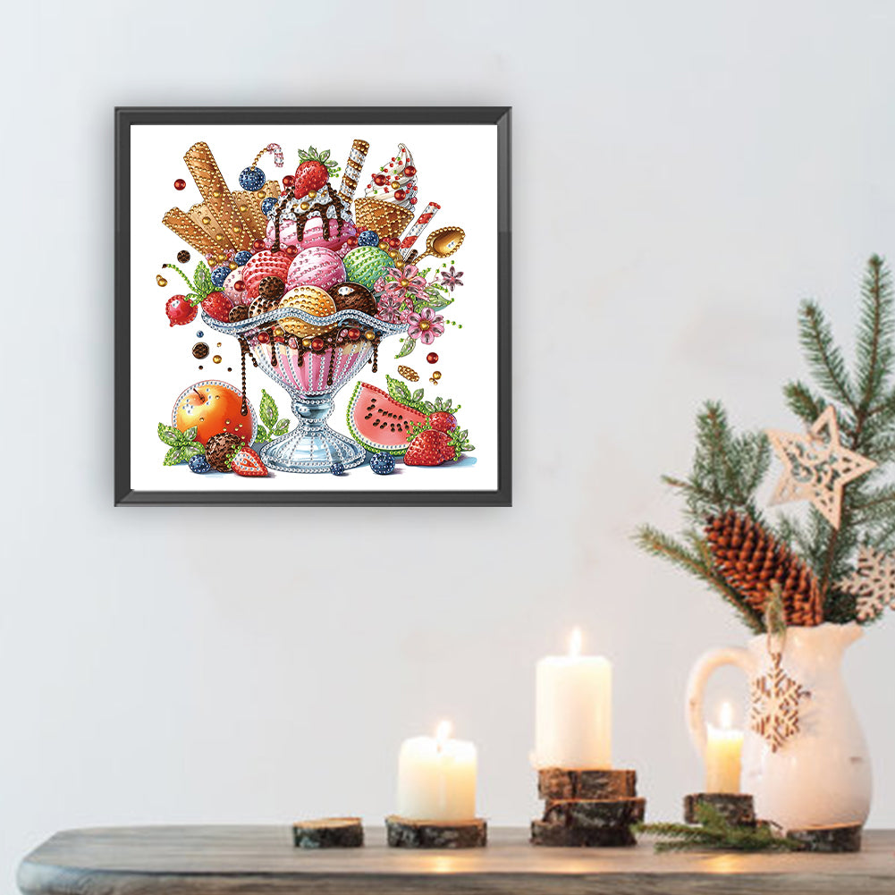 Ice Cream Dessert - Special Shaped Drill Diamond Painting 30*30CM