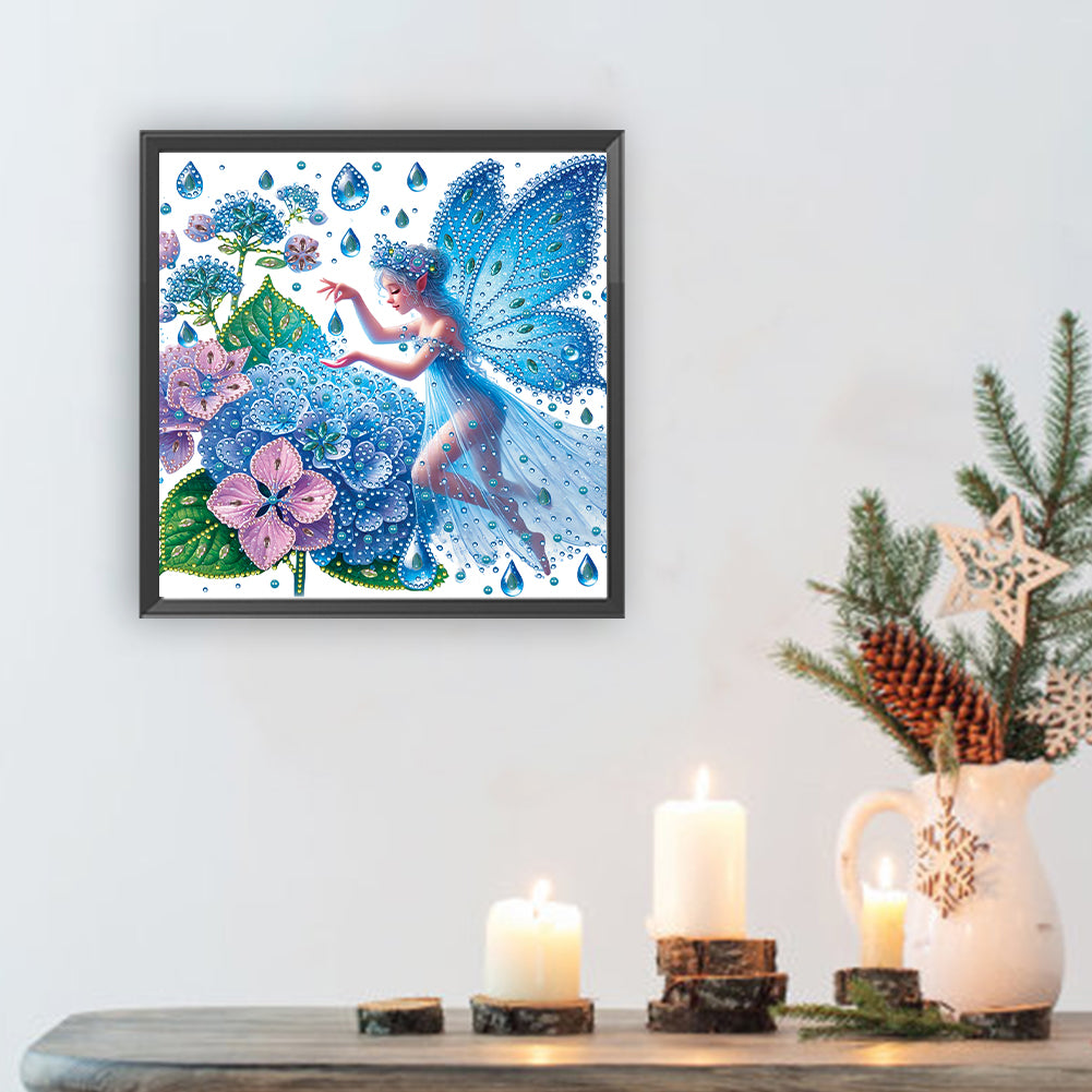 Hydrangea And Girl - Special Shaped Drill Diamond Painting 30*30CM