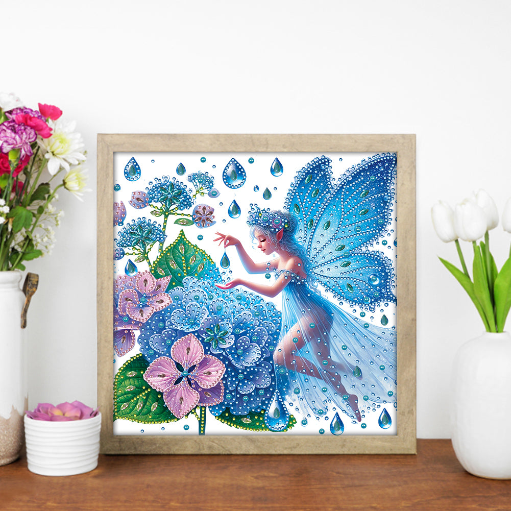 Hydrangea And Girl - Special Shaped Drill Diamond Painting 30*30CM