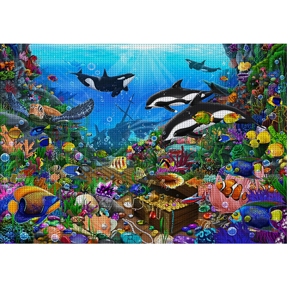 Underwater World - 11CT Stamped Cross Stitch 90*67CM