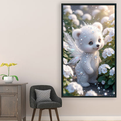 Little White Bear Angel - 11CT Stamped Cross Stitch 40*70CM