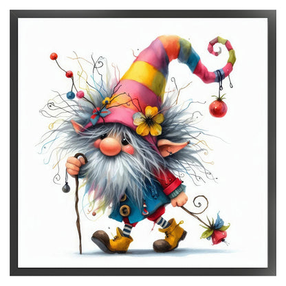 Colorful Gnome - 11CT Stamped Cross Stitch 40*40CM