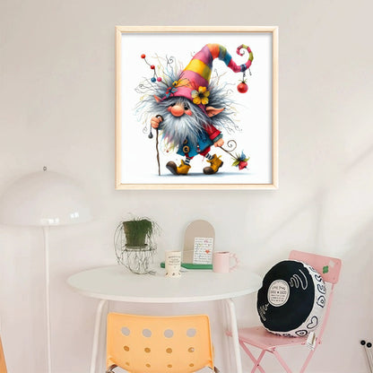 Colorful Gnome - 11CT Stamped Cross Stitch 40*40CM