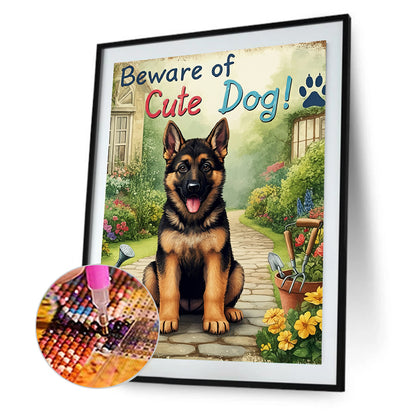 German Shepherd - Full Round Drill Diamond Painting 30*40CM