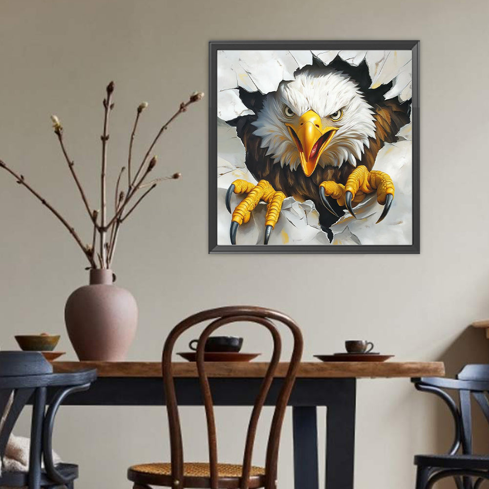 Eagle Breaking Through The Wall - Full Round Drill Diamond Painting 40*40CM