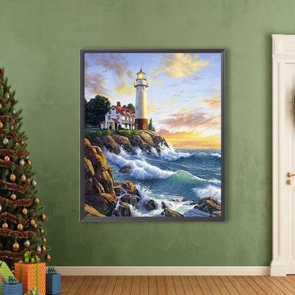 Lighthouse - Full Square Drill Diamond Painting 50*60CM