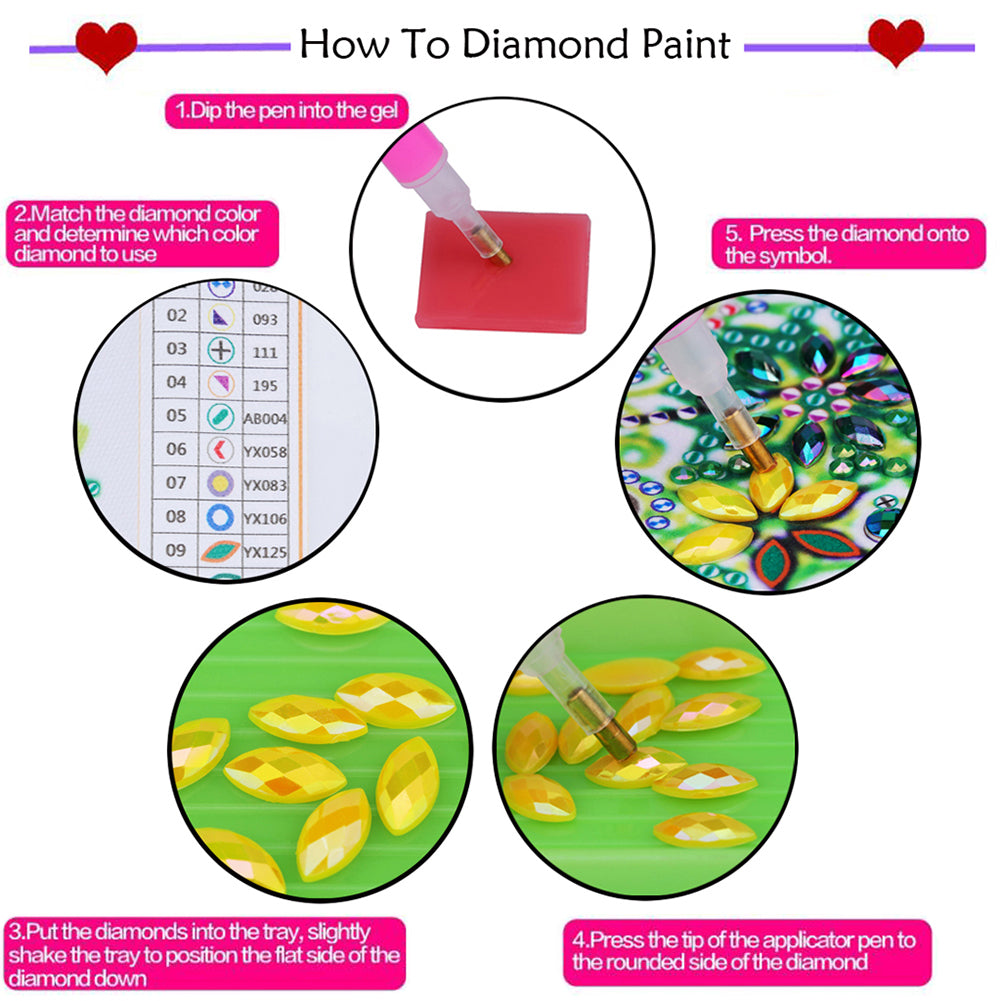 Cross Flower - Special Shaped Drill Diamond Painting 30*30CM