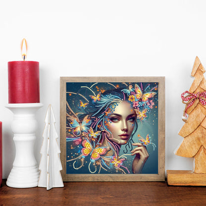 Butterfly Woman - Special Shaped Drill Diamond Painting 30*30CM