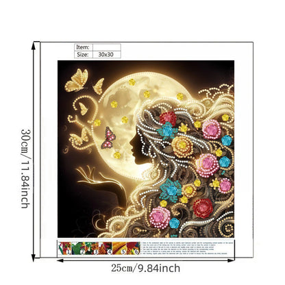 Moonlight Woman - Special Shaped Drill Diamond Painting 30*30CM