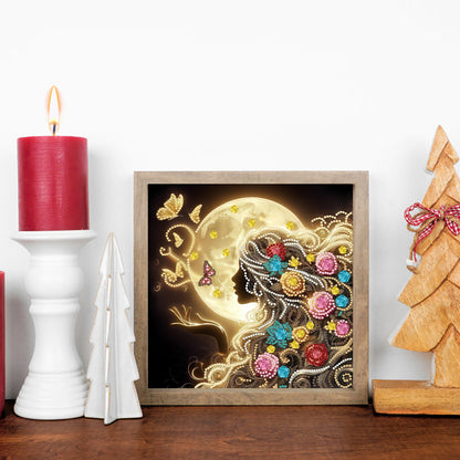 Moonlight Woman - Special Shaped Drill Diamond Painting 30*30CM