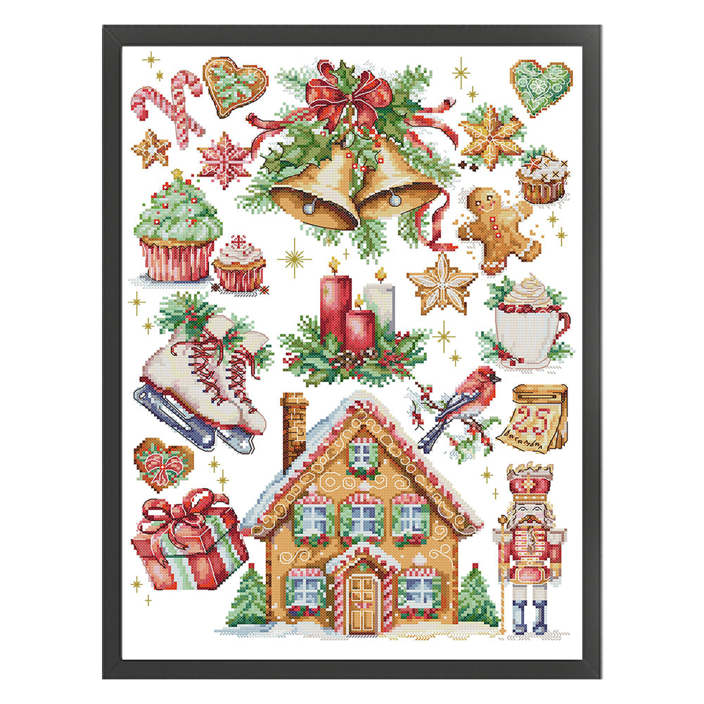 Christmas Gift - 14CT Stamped Cross Stitch 36*50CM(Joy Sunday)