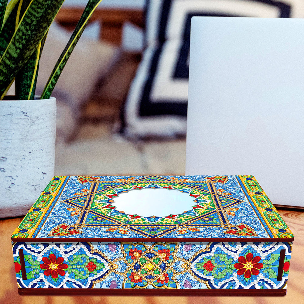 Diamond Painting Storage Box DIY 5D Diamond Painting Jewelry Box for Women Girls