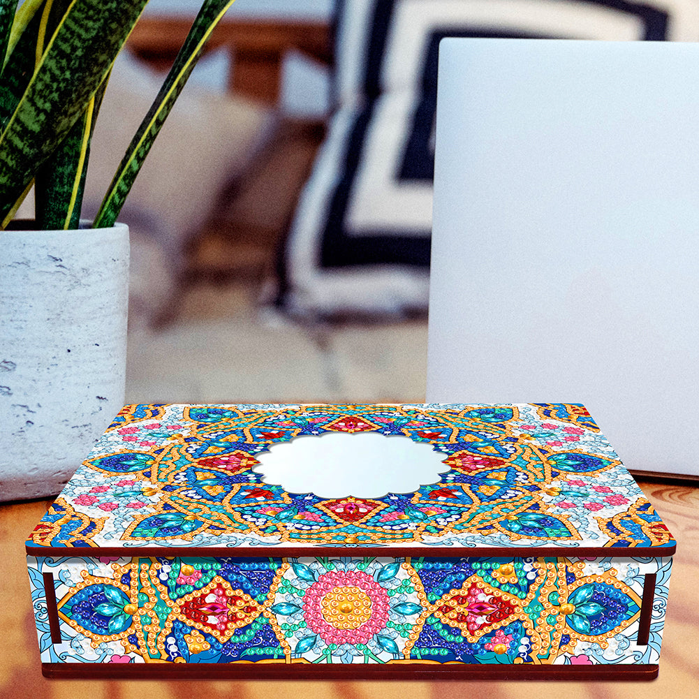 Diamond Painting Storage Box DIY 5D Diamond Painting Jewelry Box for Women Girls