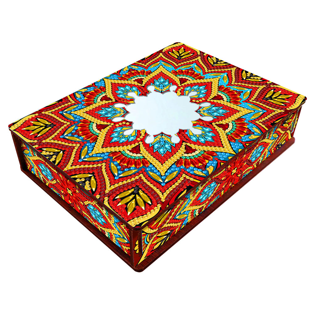 Diamond Painting Storage Box DIY 5D Diamond Painting Jewelry Box for Women Girls