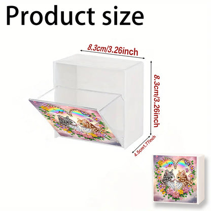 Wall Mounted Love Diamond Painting Storage Box Storage Case for Adults Beginners