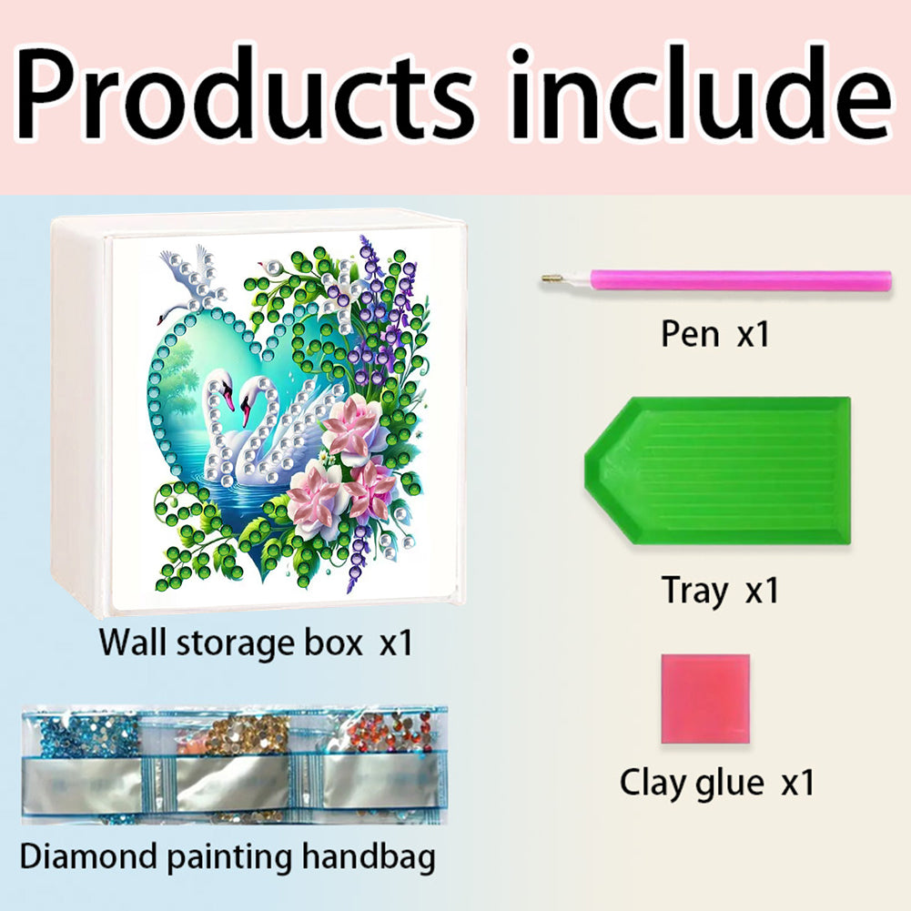 Wall Mounted Love Diamond Painting Storage Box Storage Case for Adults Beginners