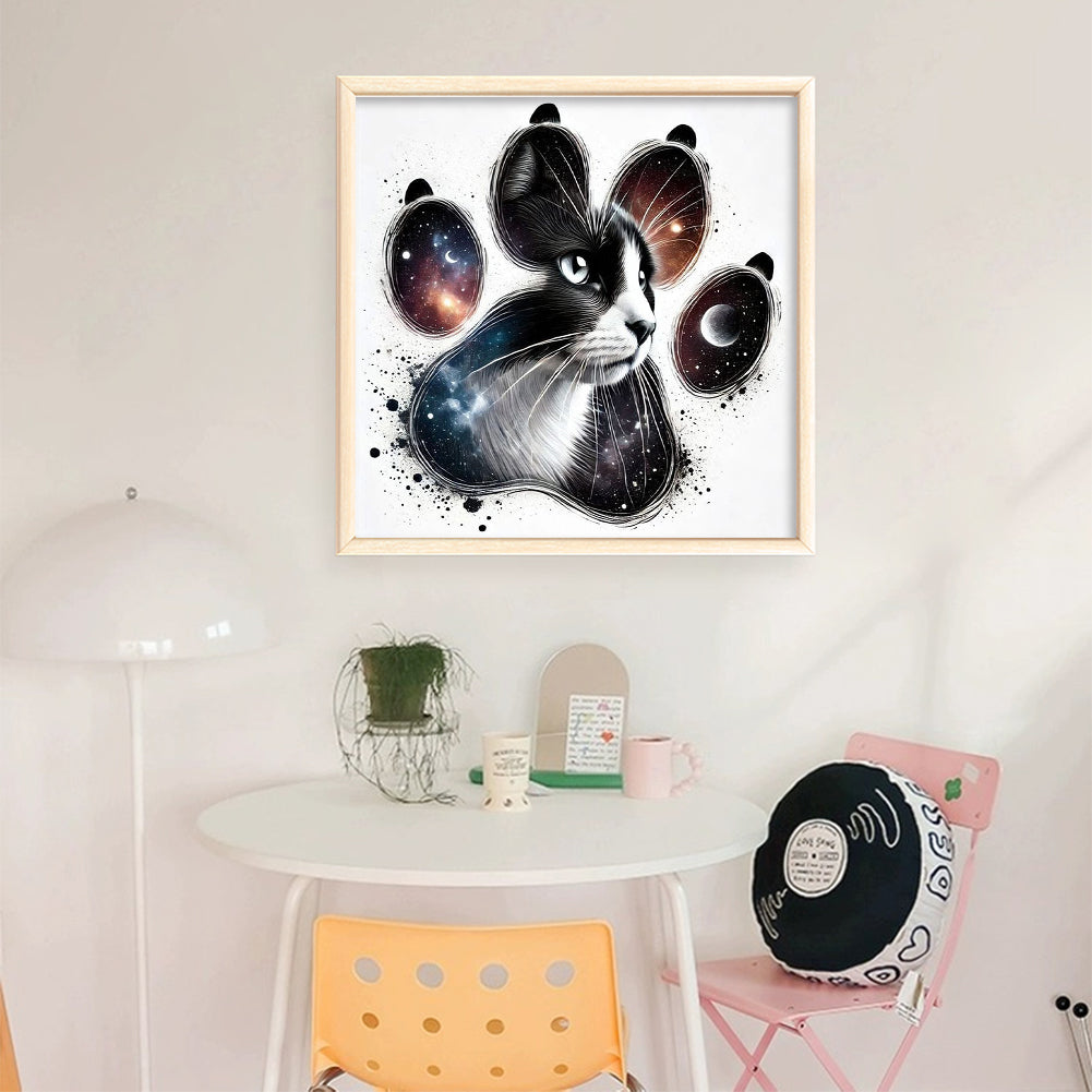 Cat Paw Silhouette - 11CT Stamped Cross Stitch 40*40CM
