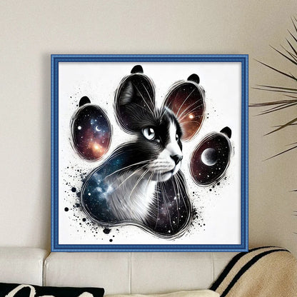 Cat Paw Silhouette - 11CT Stamped Cross Stitch 40*40CM