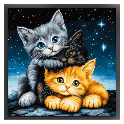 Three Kittens - 11CT Stamped Cross Stitch 40*40CM