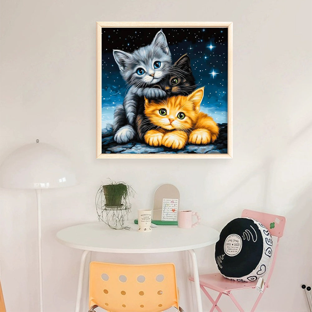 Three Kittens - 11CT Stamped Cross Stitch 40*40CM