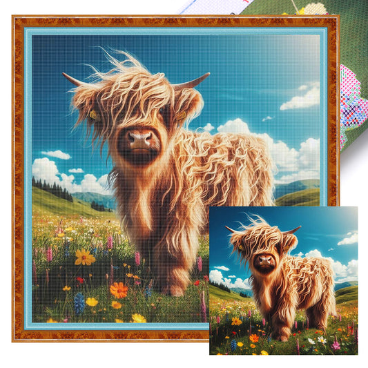 Highland Yak - 11CT Stamped Cross Stitch 40*40CM