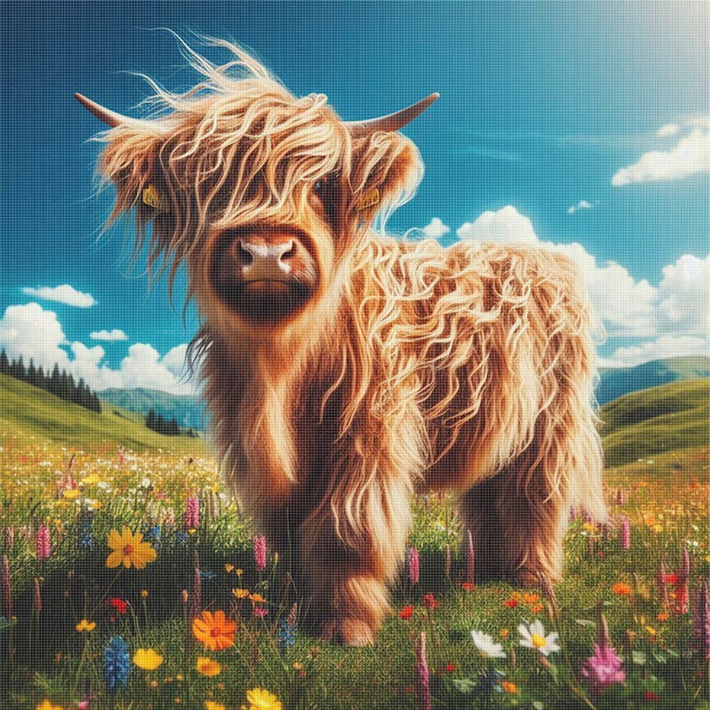 Highland Yak - 11CT Stamped Cross Stitch 40*40CM