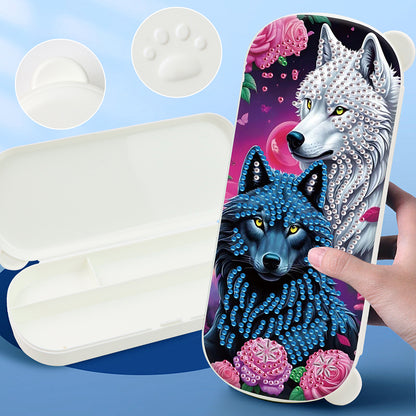 DIY Diamond Painting Pencil Case for Pens Brushes Accessories Travel Pencil Case