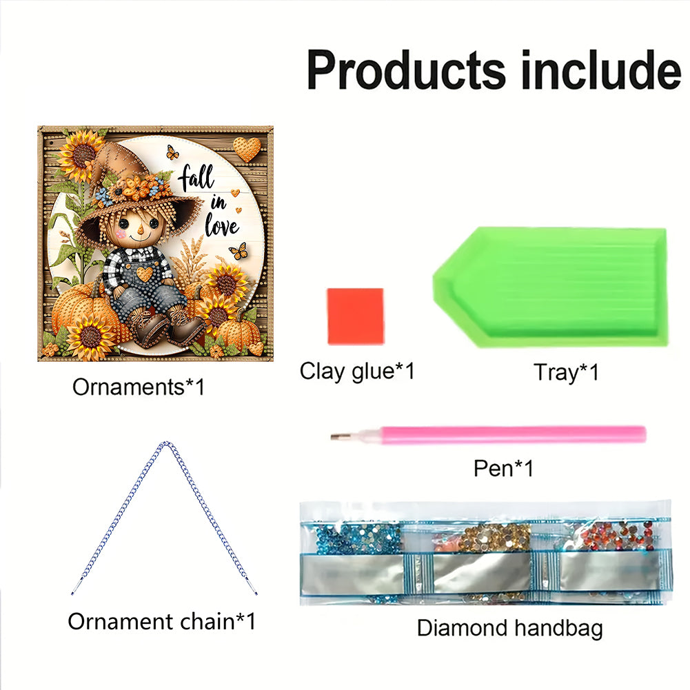 Acrylic 2D Flat DIY Hanging Diamond Art Kits Special Shape Wall Door Decoration