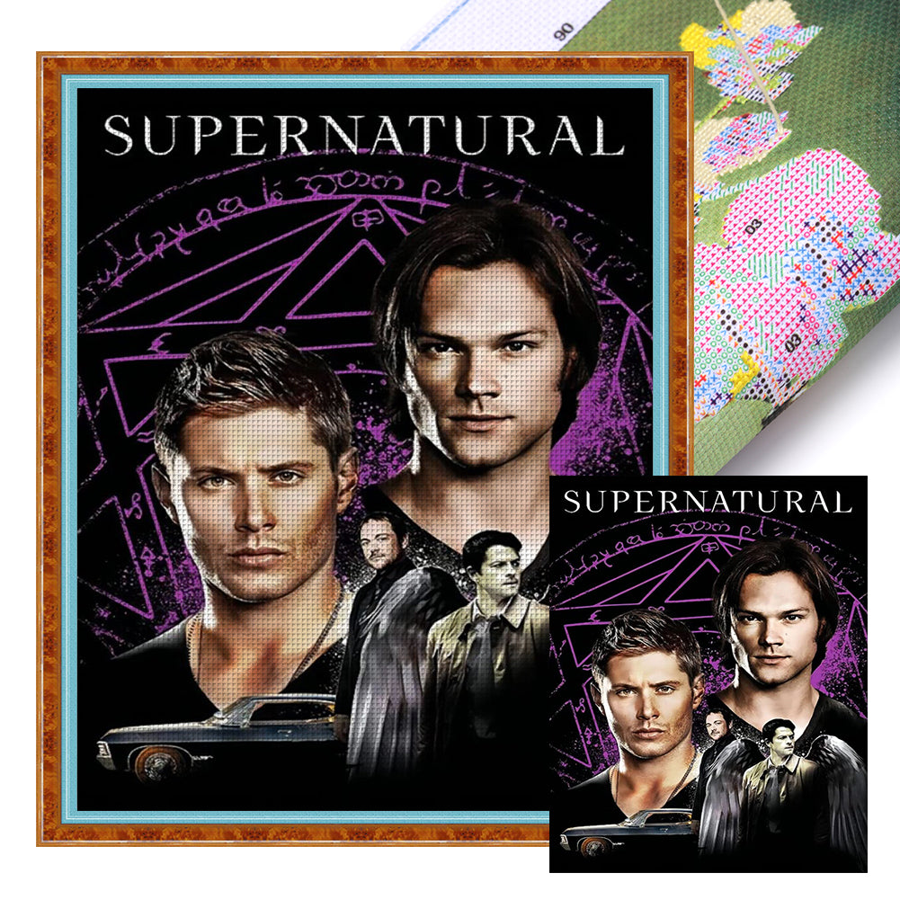Dean And Sam - 11CT Stamped Cross Stitch 40*50CM