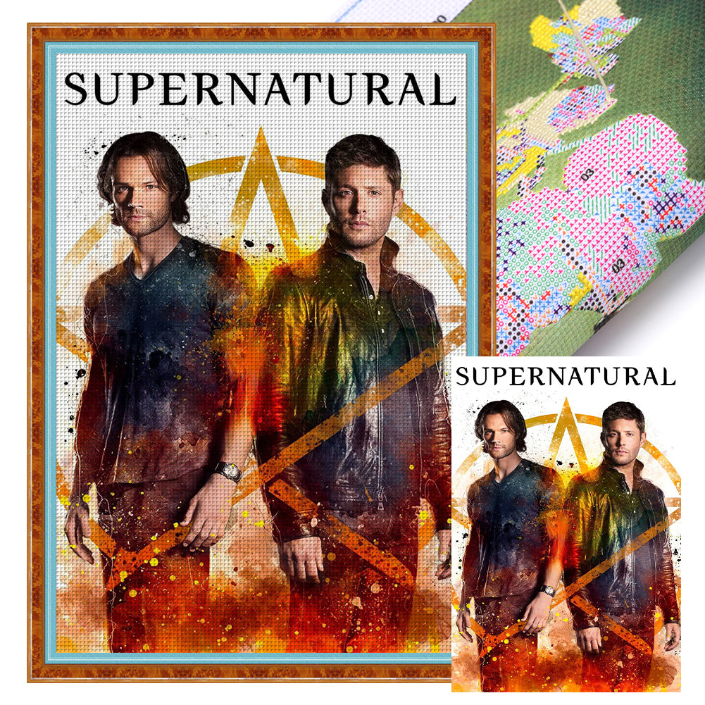 Dean And Sam - 11CT Stamped Cross Stitch 40*60CM