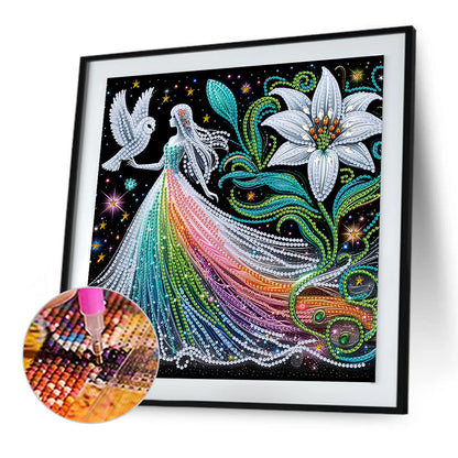 Daisy Girl - Special Shaped Drill Diamond Painting 30*30CM