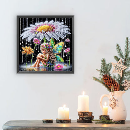 Daisy Elf Girl - Special Shaped Drill Diamond Painting 30*30CM