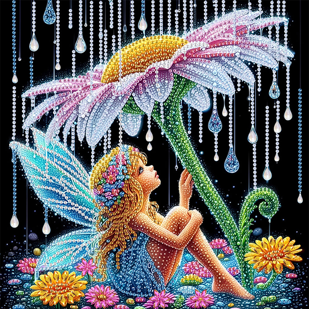 Daisy Elf Girl - Special Shaped Drill Diamond Painting 30*30CM