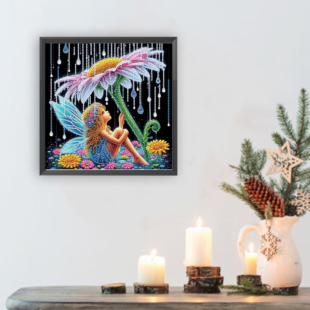 Daisy Elf Girl - Special Shaped Drill Diamond Painting 30*30CM