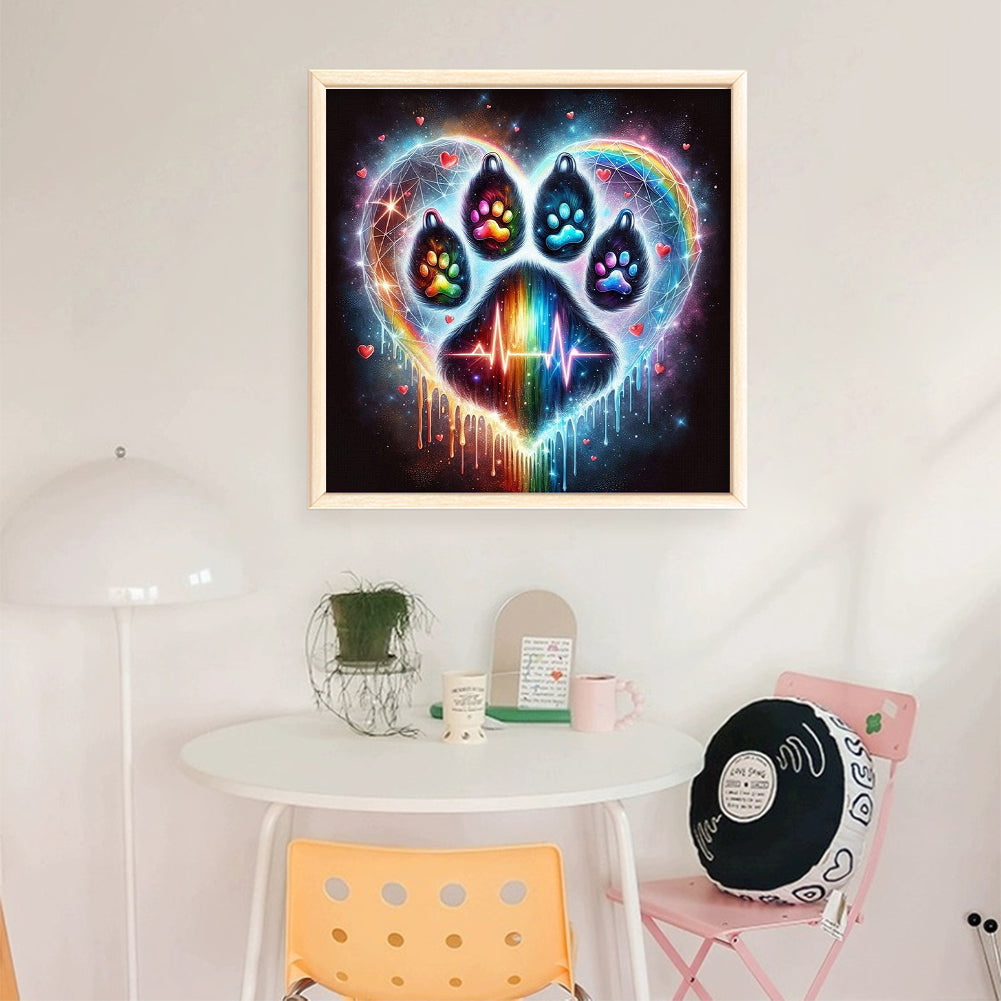 Cat Paw Silhouette - 11CT Stamped Cross Stitch 40*40CM