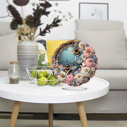 Acrylic Special Shape Flower Bird DIY Crystal Diamond Clock for Adults Beginners