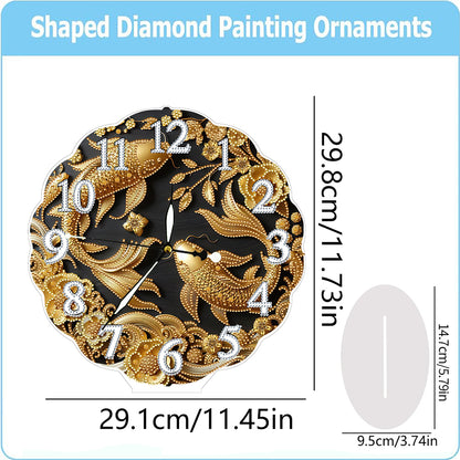 Acrylic Special Shape Flower Bird DIY Crystal Diamond Clock for Adults Beginners