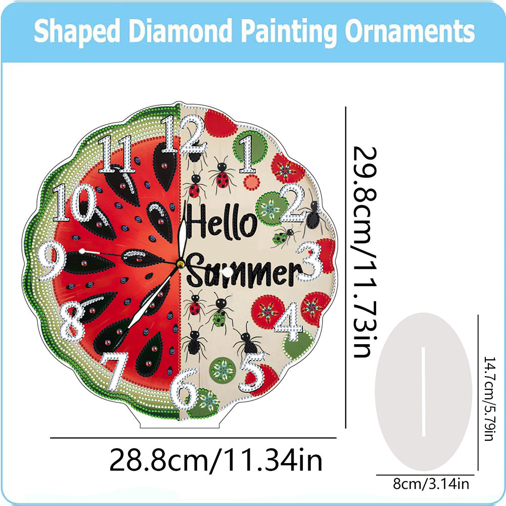Acrylic Special Shape Flower Bird DIY Crystal Diamond Clock for Adults Beginners