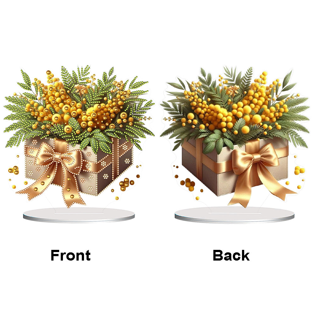 Flower Double Sided Effect DIY Table Top Diamond Painting Ornament Kits Decor