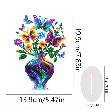 Flower Double Sided Effect DIY Table Top Diamond Painting Ornament Kits Decor