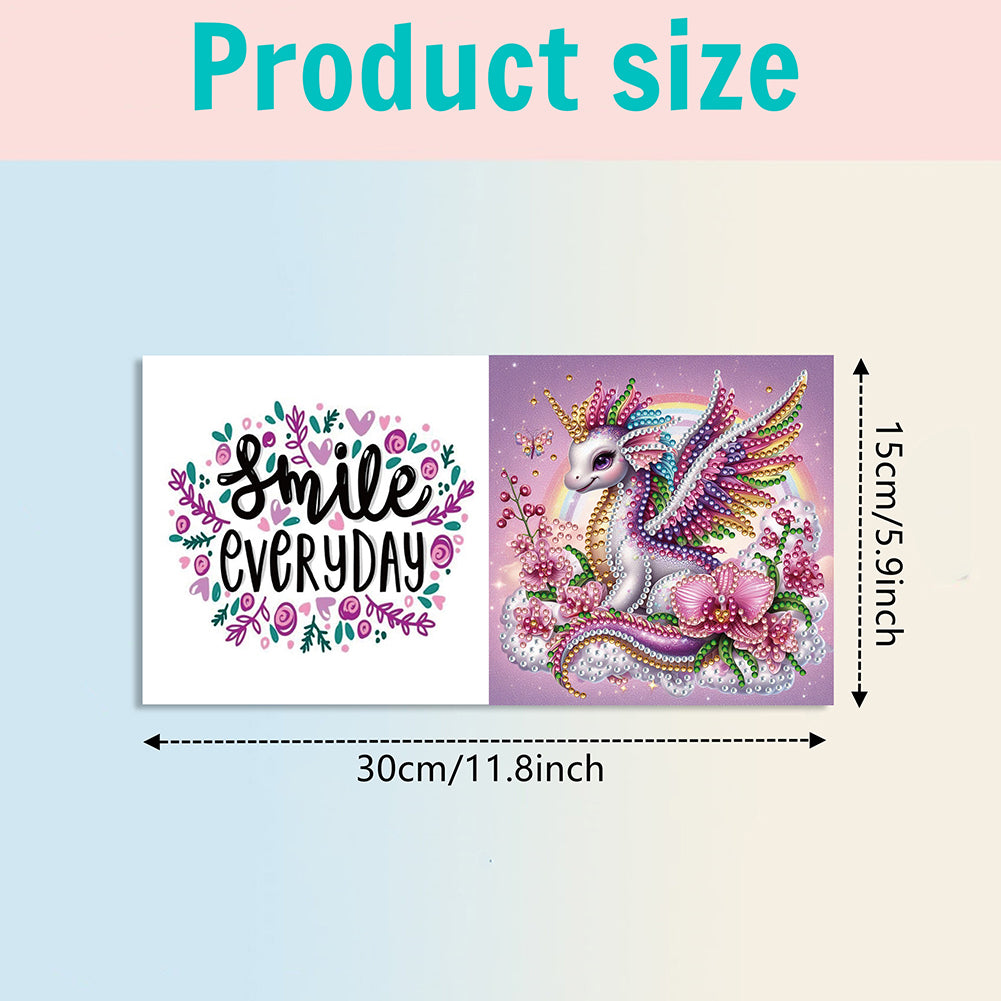 6PCS DIY Rhinestone Diamond Art Mosaic Postcards for Festivals and Celebrations